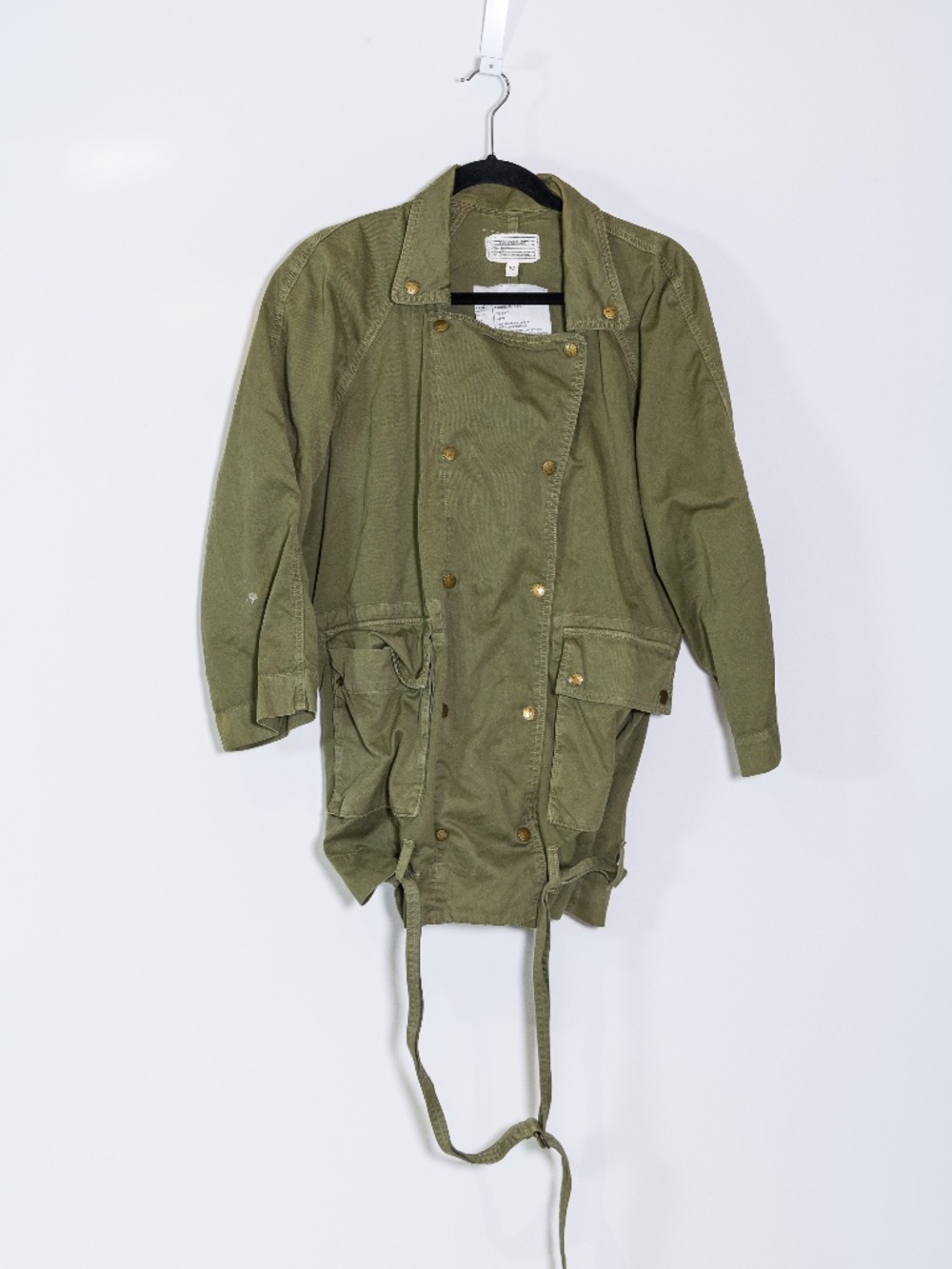 Current Elliott Infantry Cotton Utility Multi Pocket Snap Button Jacket Green